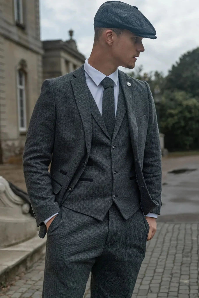 Men's Dark Grey Tweed Blazer For Every Occasions Semi Formal Business Wear & Casual Wear