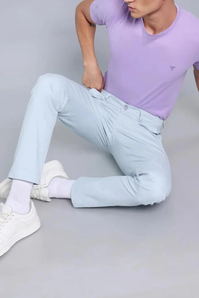 Men's Sky Blue Formal Pant Classic and Elegant Trouser For Him