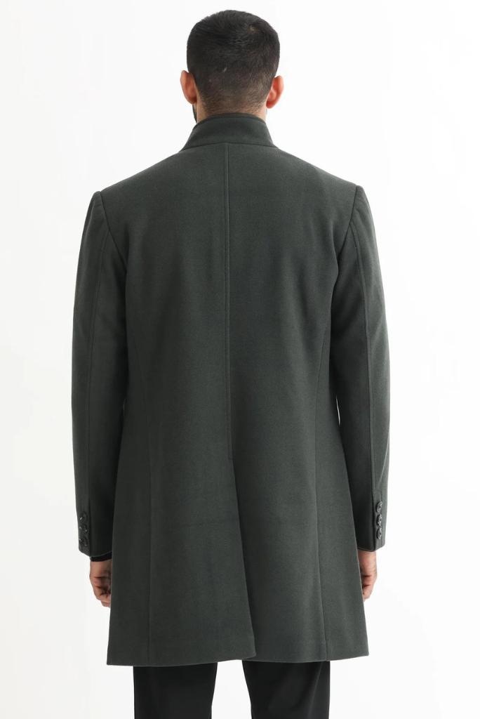 Man Winter Over Long Coat Green Trench Coat Casual Business Coat Woolen jacket long Tweed Stylish Winter Outwear Jacket Customized Coat New Year Gift For Him