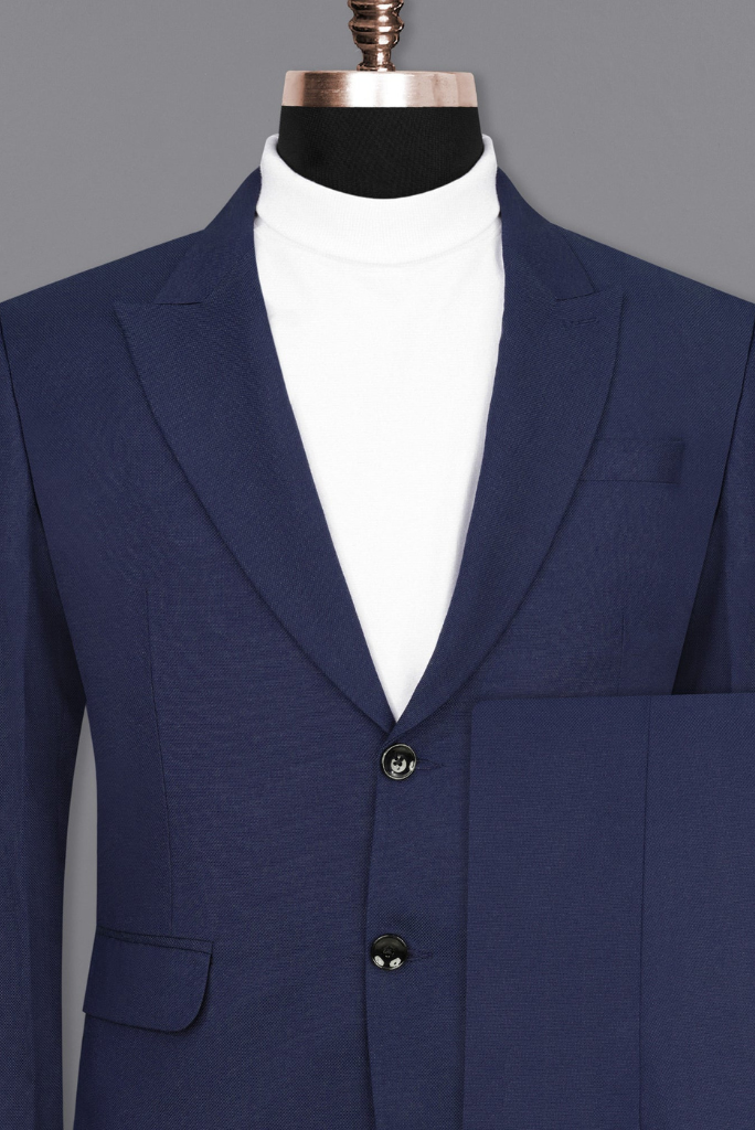 Mens Blue Suit Stylish Two Piece Suit Wedding Suit Dinner Suit Slim Fit Suit Formal Elegant Tailoring Suit For Him