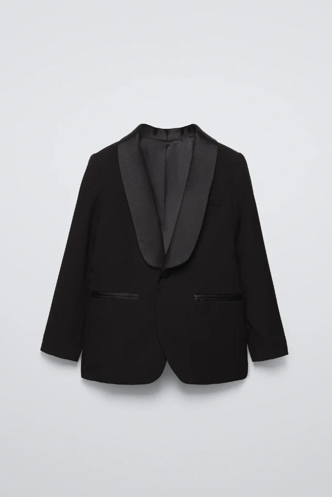 Tuxedo Boys Classic Black Blazer for All Seasons Smart & Good Looking Wear For Wedding Party & Special for Christmas