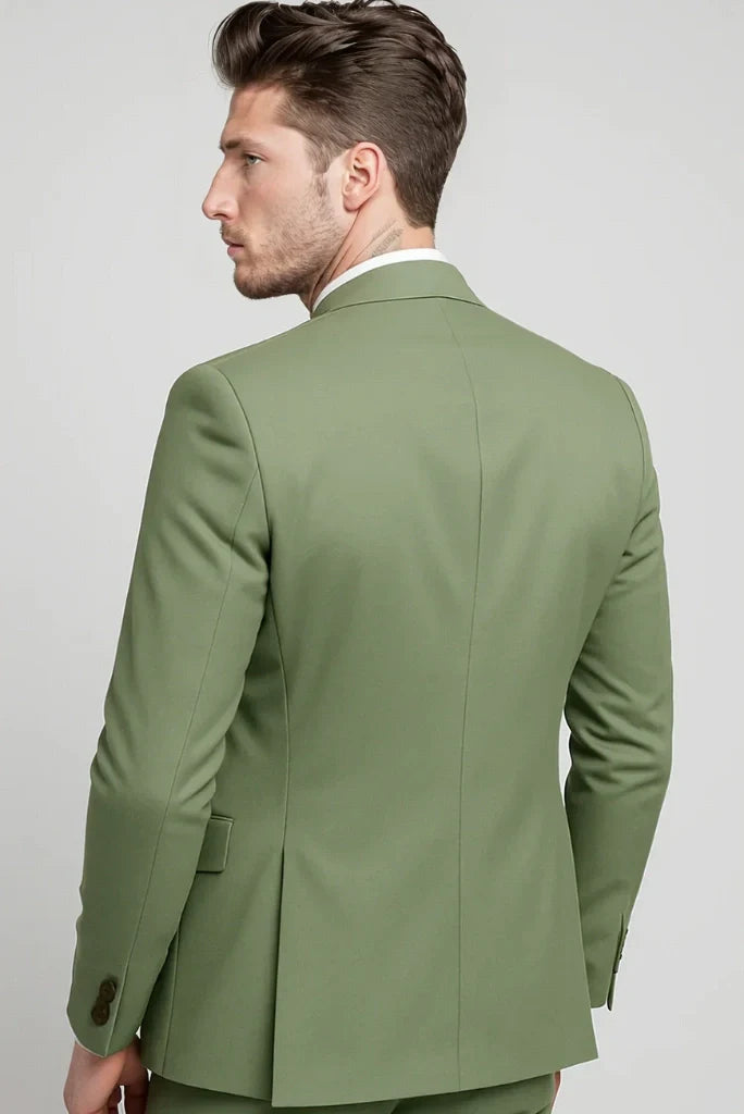 Men Sage Green Three Piece Suit Groom Wedding Suit Party Wear Suit & Engagement Anniversary Prom Suit