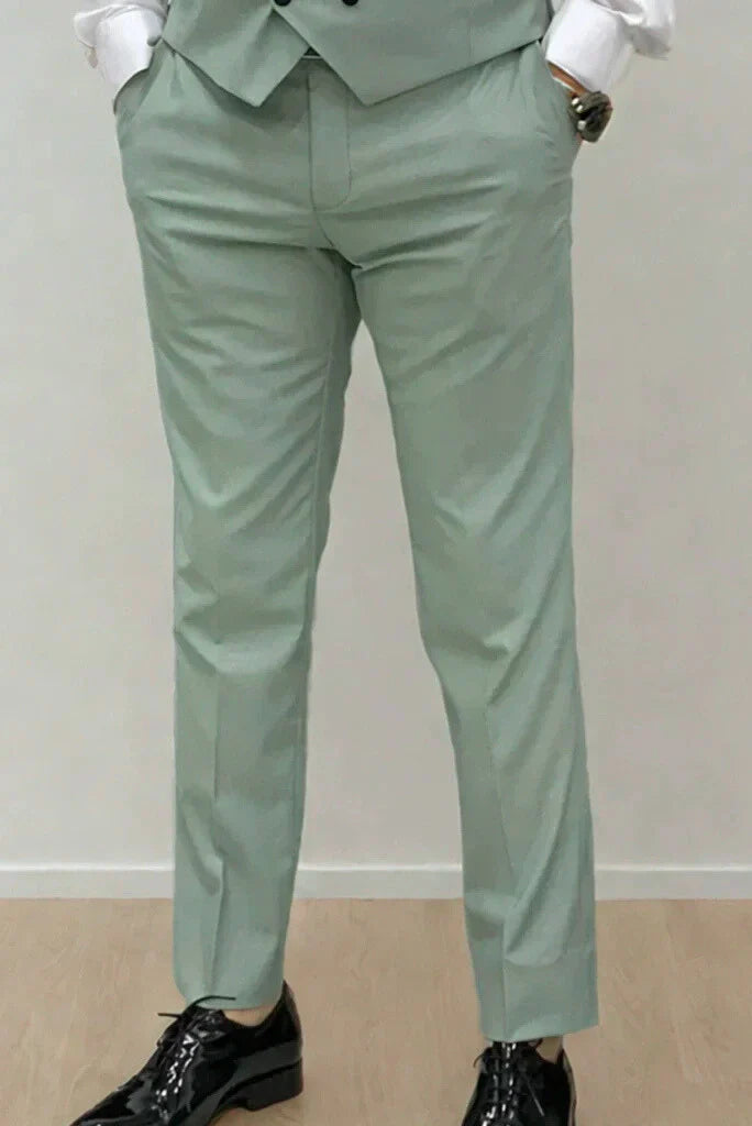 Mens Slim Fit Tuxedo Three Piece Sage Green Suit For Wedding Engagement Anniversary Prom Groom wear and Grooms Men Suit