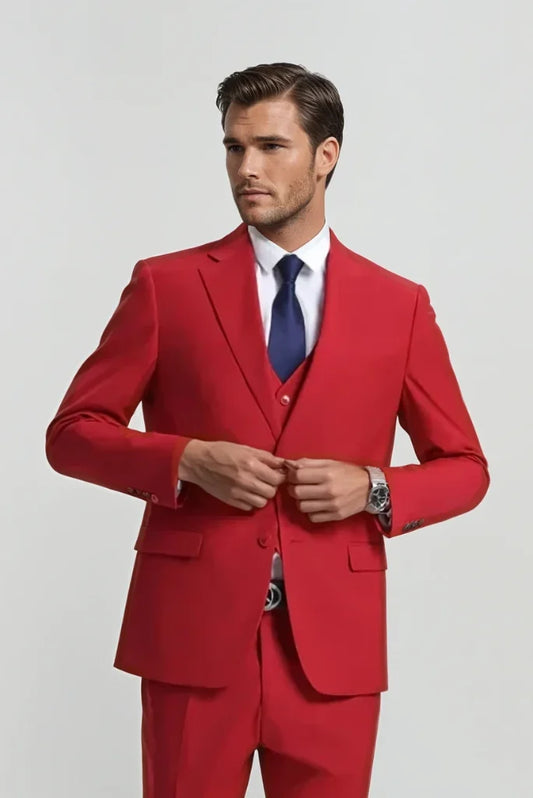 Premium Red Blazer Formal Fashion Coat Classic Wedding Event Grooms Bespoke Coat
