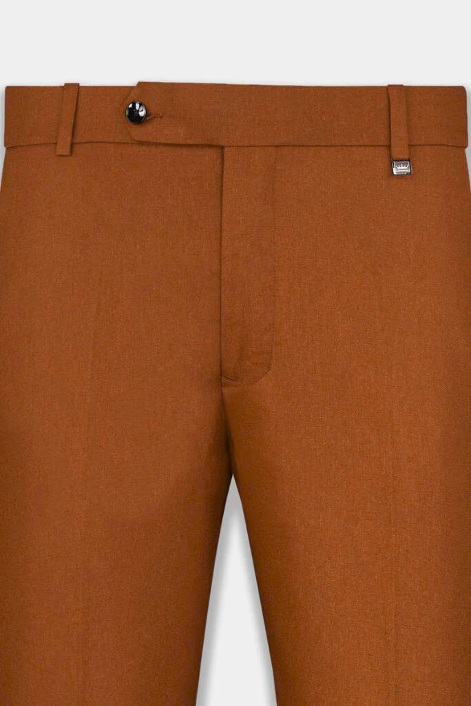 Man Rust Trouser Stylish Elegant Pants Office Pant Formal Wedding Wear Party Wear Pant Rust For him