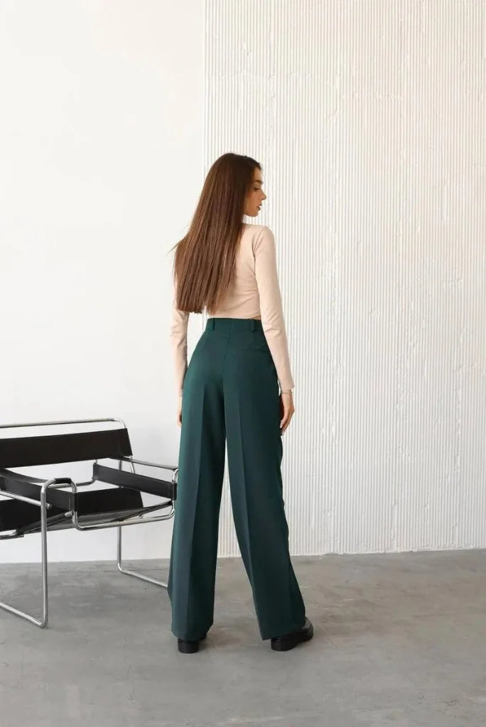 Women Teal Blue 2 Piece Suit, Classic and Stylish Outfit For Her