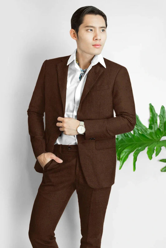 Men's Rust Tweed Blazer Classic Wool Jacket For Fall & Winter For Every Occasion