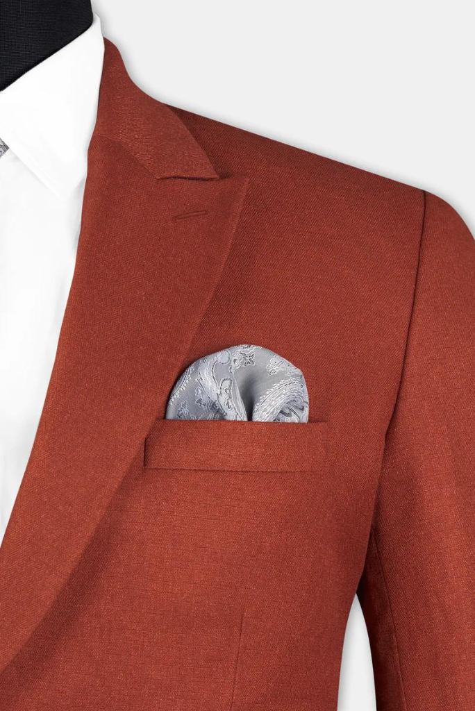 Man Wedding Suit Two Piece Rust Dinner Suit Formal Event Suit Party Wear Suit Groomsmen Gift