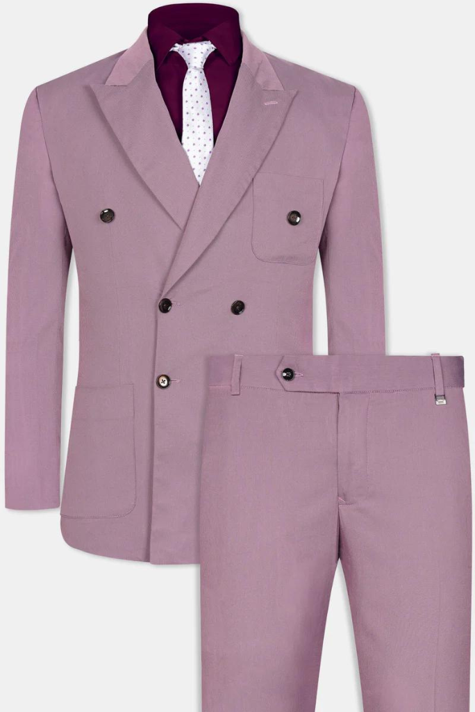 Mans Double Breasted 2 Piece Suit Slim Fit Suit Formal Fashion Bespoke Men's Wear For Him