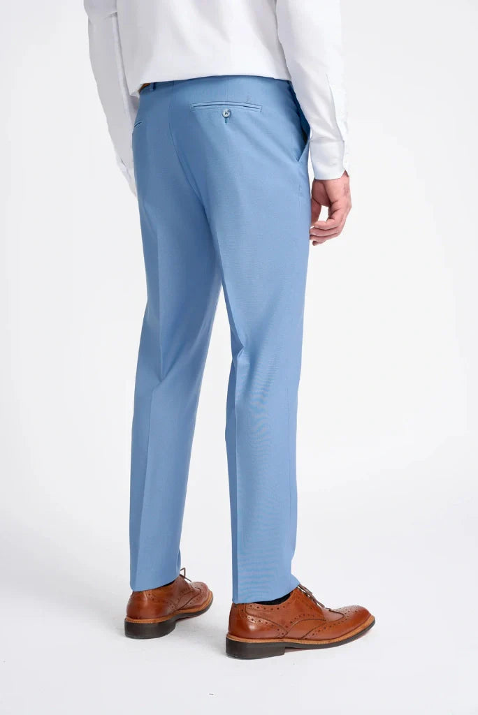 Trendy Sky Blue Pants for Men Sky Blue Trouser For office & Parties Stylish Men’s Trousers